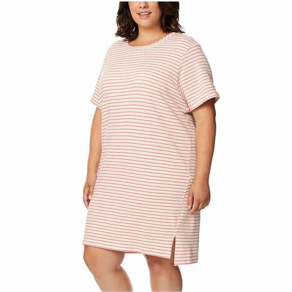 Buffalo David Bitton Pink Stripe Dress- Size L - Picture 1 of 12